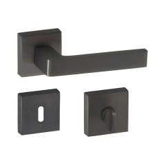 Doğanlar Karma Rozetli Kapı Kolu Antrasit - Oda Kapısı