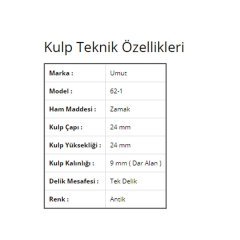 Umut 62-1 Antik Düğme Kulp
