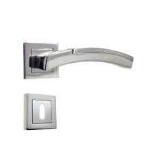 Nobel Balnodi Nikel Saten Kare Rozetli Kapı Kolu Oda Kapısı