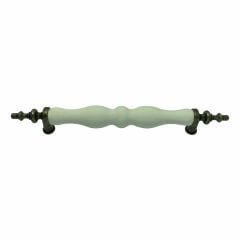 Nur 128 mm Porselen Mobilya Kulp Antik Sarı Krem-128 mm