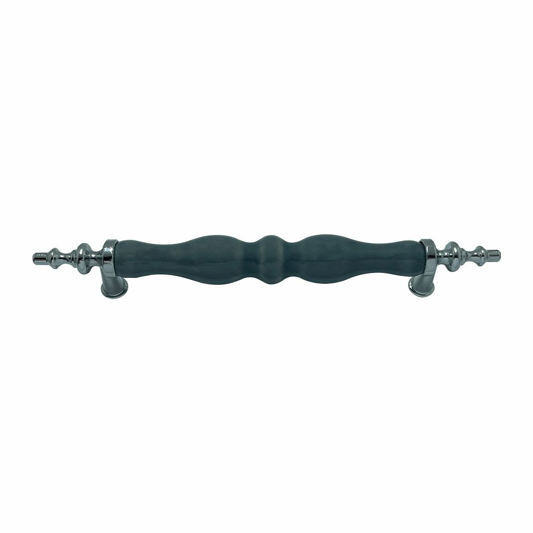 Nur 128 mm Porselen Mobilya Kulp Krom Gri-128 mm