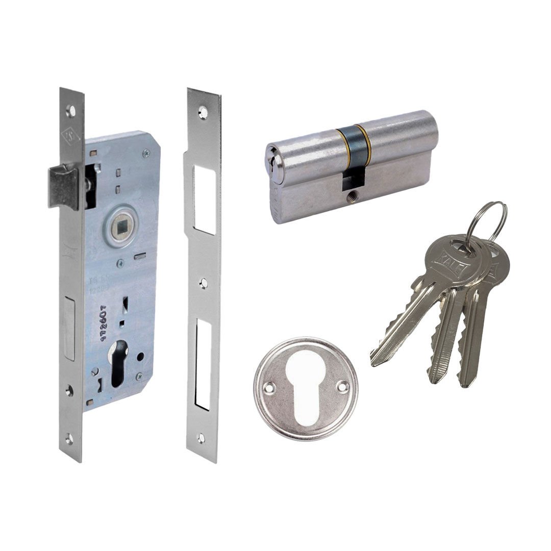 Kale Kilit 152 R Nikel Silindirli Dış Kapı Kilidi Köşeli - 35 mm