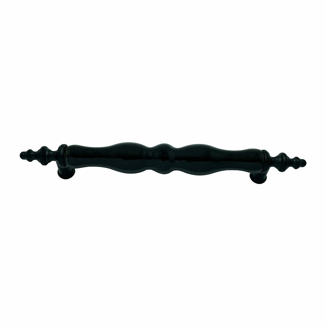 Nur 128 mm Porselen Mobilya Kulp Siyah 128 mm