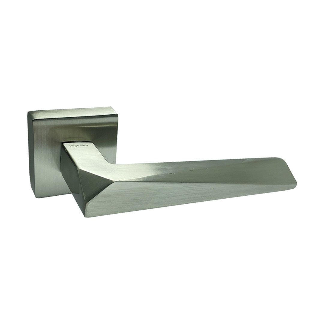 Doğanlar Prizma Rozetli Kapı Kolu Saten - Wc Kapısı