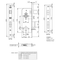 Kale Kilit 152 R Nikel Silindirli Dış Kapı Kilidi Oval - 45 mm