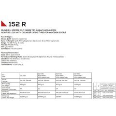 Kale Kilit 152 R Nikel Silindirli Dış Kapı Kilidi Oval - 45 mm