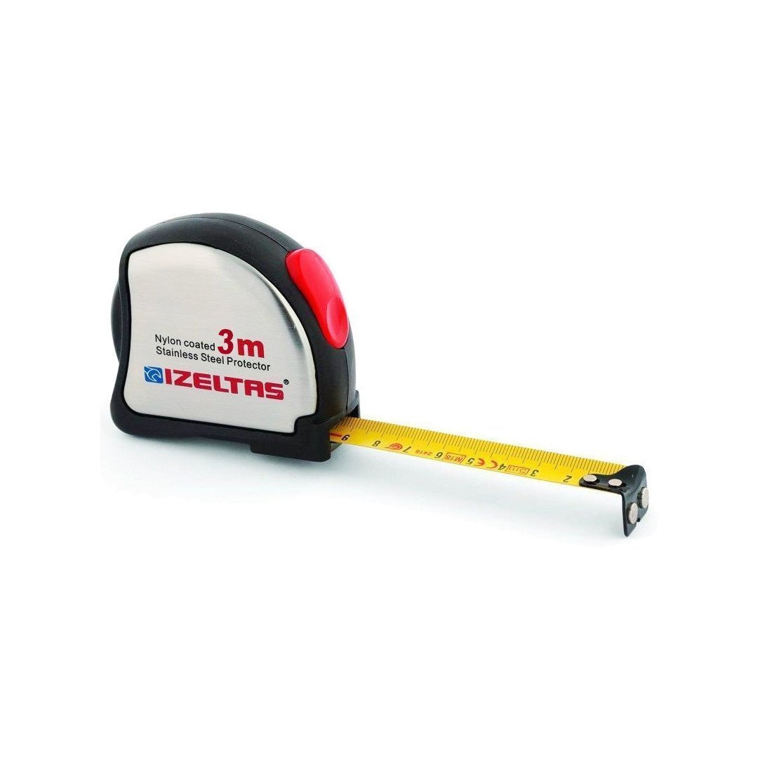 İzeltaş Krom Çelik Şerit Metre 16 mm - 3 Metre