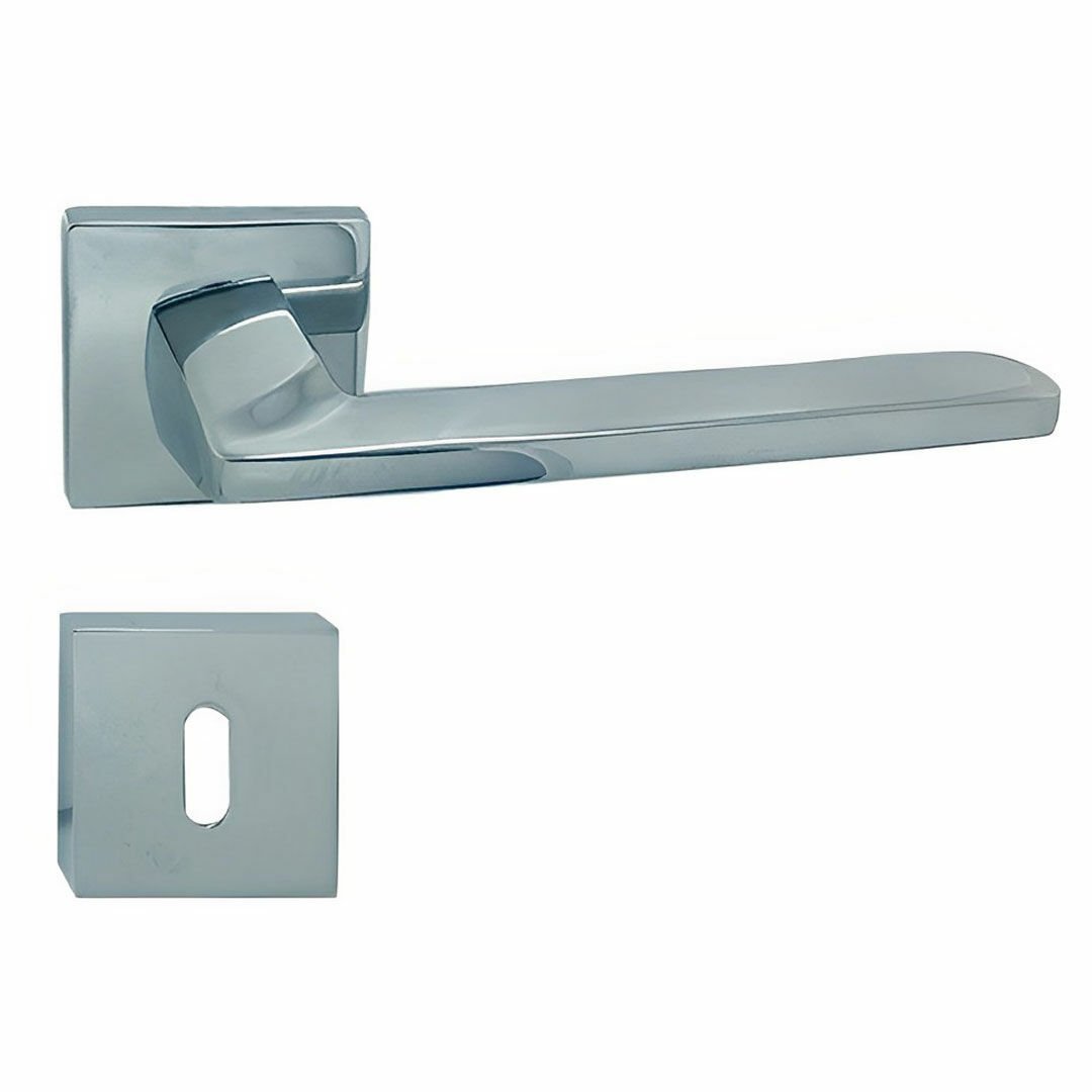 Doğanlar Radya Rozetli Kapı Kolu Krom - Oda Kapısı