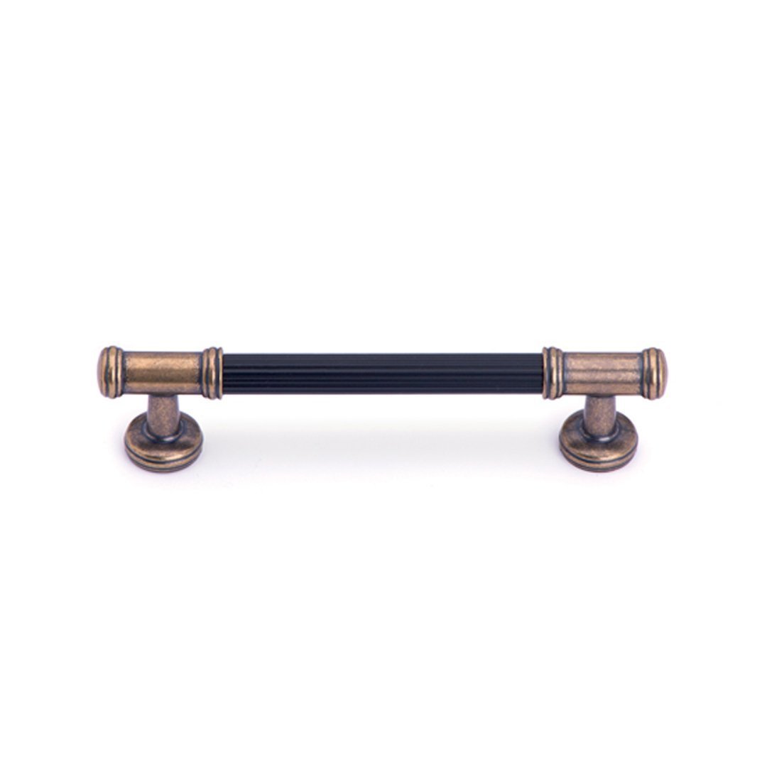 System 4665 Mobilya Kulp Antik Sarı Siyah - 192 mm