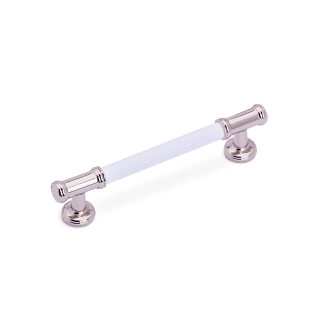 System 4665 Mobilya Kulp Parlak Nikel Beyaz - 192 mm