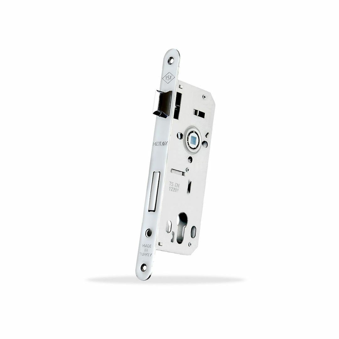 Metlox 40x23 mm Oval Krom Kilit Sistemleri Silindirli Yale Dış Kapı Kilidi