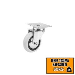 Hts Tablalı Beyaz Mobilya Tekeri 351 - Frensiz