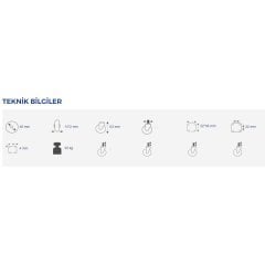 Hts Plastik Büyük U Tablalı Mobilya Tekeri 431 - 30 mm için