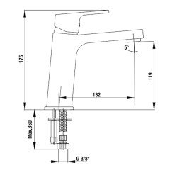 Eca Tiera Bi-Color Lavabo Bataryası Siyah