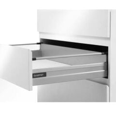 Samet Smart Box Yanaklı Gri Çekmece Rayı Çift Bordür - 40 cm