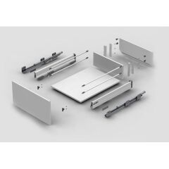 Samet Smart Box Yanaklı Gri Çekmece Rayı Çift Bordür - 40 cm