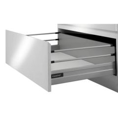 Samet Smart Box Yanaklı Gri Çekmece Rayı Çift Bordür - 50 cm
