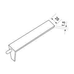 Gömme Kapı Sürgüsü Alüminyum - 12 cm
