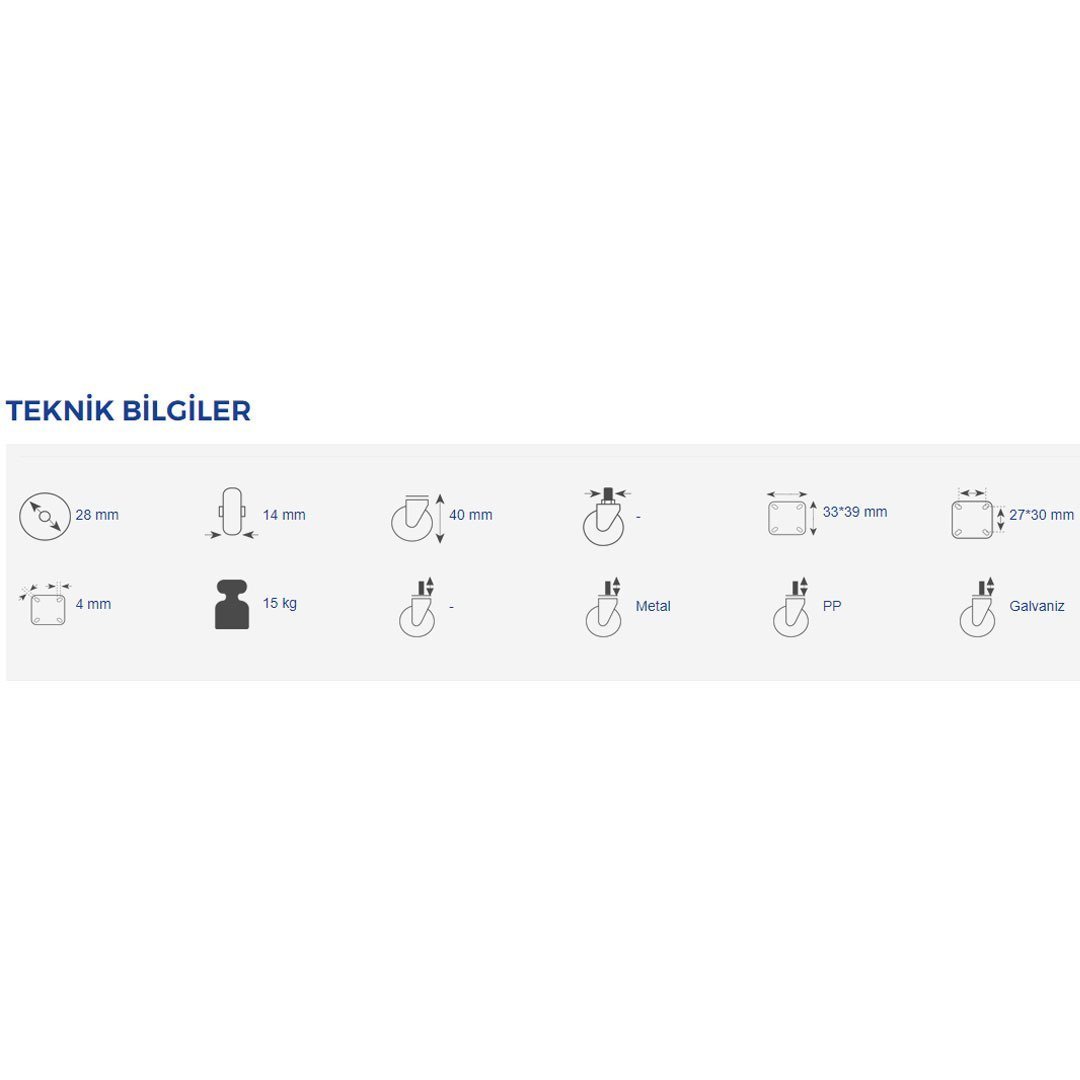 Hts Tablalı Mobilya Tekeri
