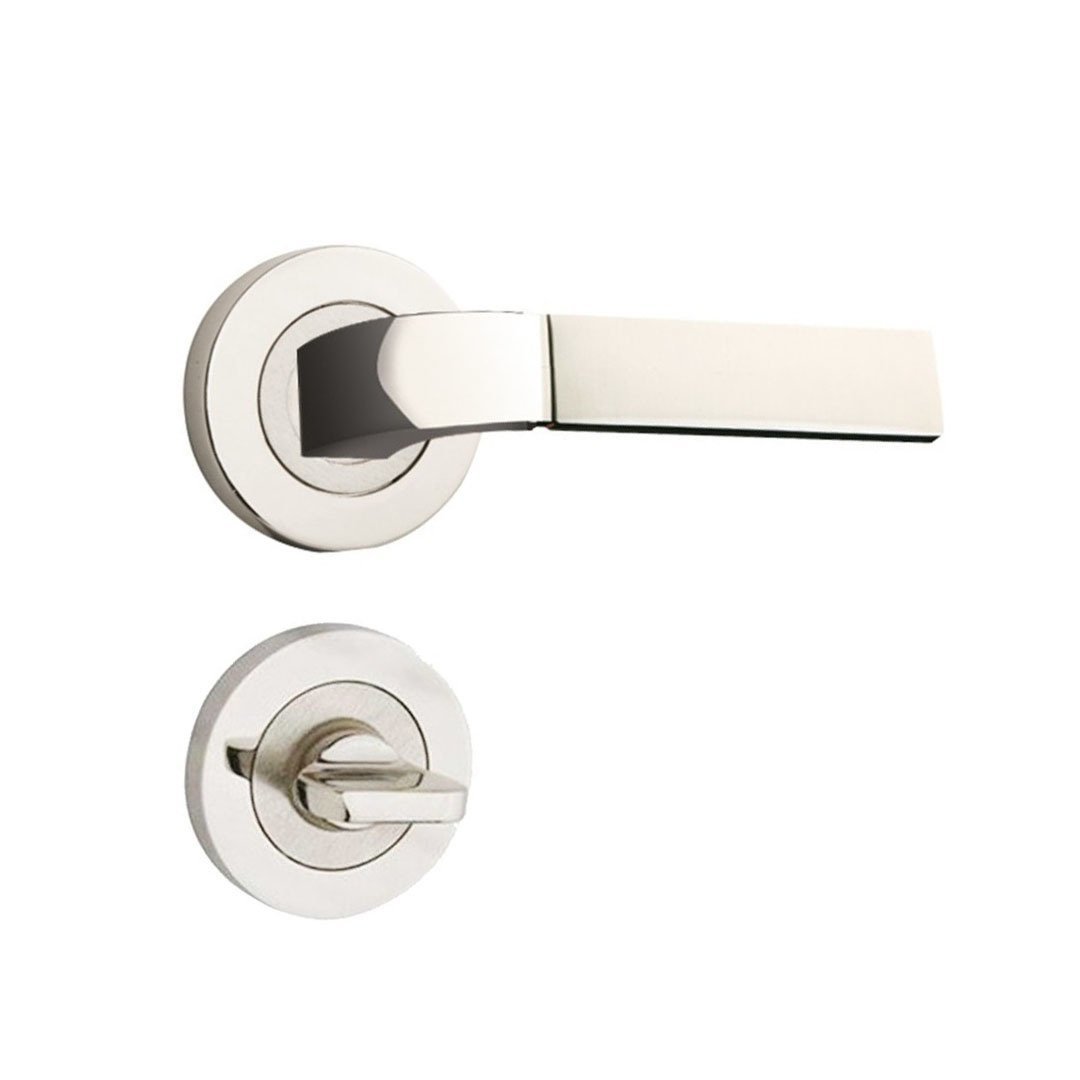 Hira Toygar Nikel Saten Rozetli Kapı Kolu Wc Kapısı