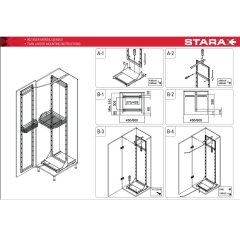 Starax 125 x 140 cm İkiz Kiler 1221 Tel Tabanlı / 45 cm Antrasit