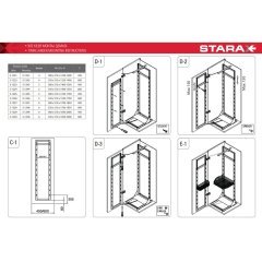 Starax 125 x 140 cm İkiz Kiler 1221 Tel Tabanlı / 45 cm Antrasit
