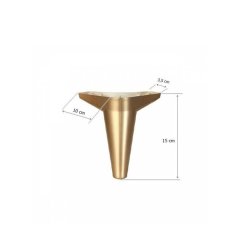 Mc Wetra Mobilya Ayak 15 cm Gold