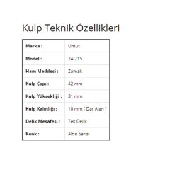 Umut 24-215 Altın Düğme Kulp