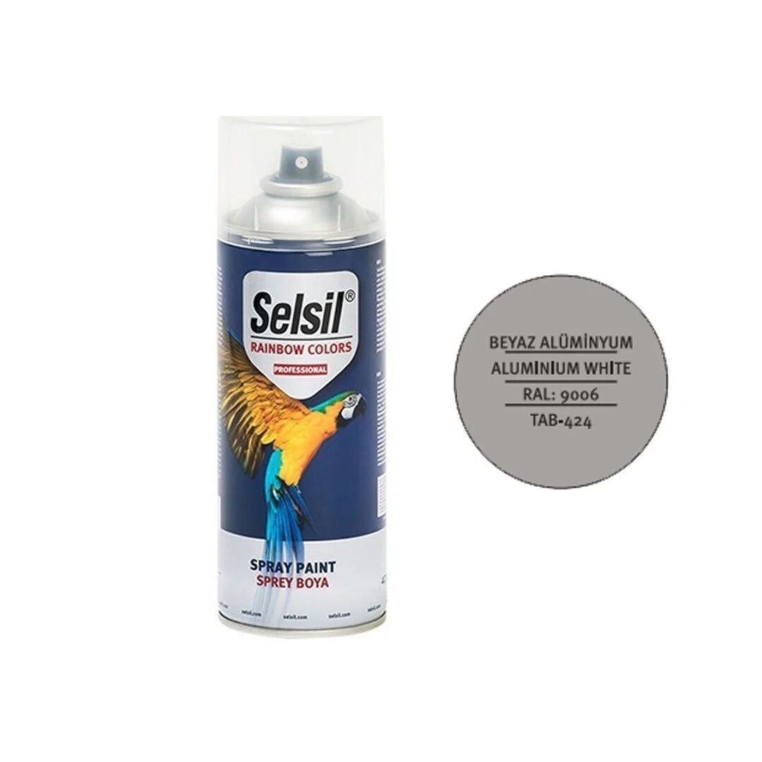 Selsil Rainbow 400 ml Sprey Boya Beyaz Alüminyum