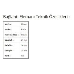 Mesan Kilitli Raffix Mobilya Bağlantı Elemanı Beyaz - 1 Adet