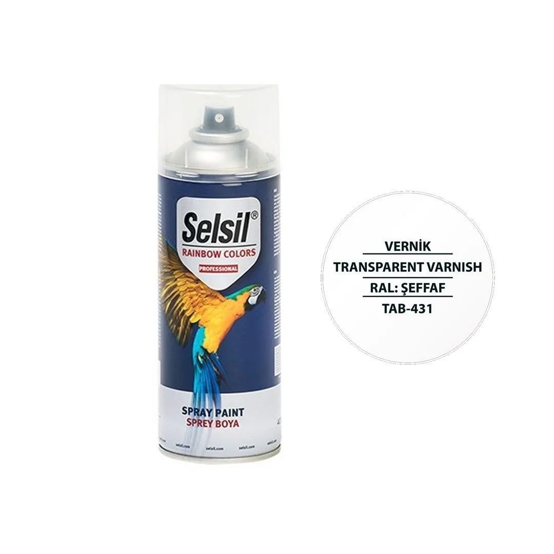 Selsil Rainbow 400 ml Sprey Boya Şeffaf Vernik