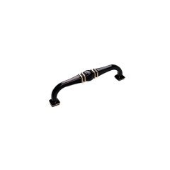Ventus 1039 Yaldızlı Mobilya Kulp Parlak Siyah - Sarı - 96 mm