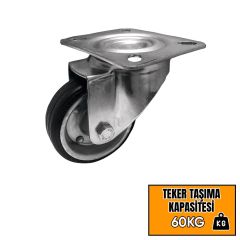 Hts Döner Başlı Tablalı Sanayi Tipi Teker Slb 12,5 cm