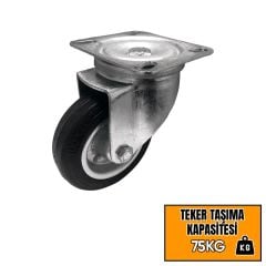 Hts Döner Başlı Tablalı Sanayi Tipi Teker Slb 12,5 cm