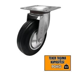 Hts Döner Başlı Tablalı Sanayi Tipi Teker Slb 12,5 cm