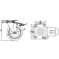 Hts Frenli Tablalı Sanayi Tipi Teker 10 cm