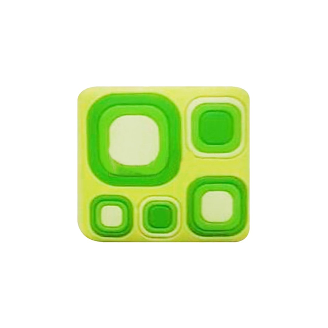 Desenli Çocuk Odası Mobilya Kulp Yeşil Oval Desenli