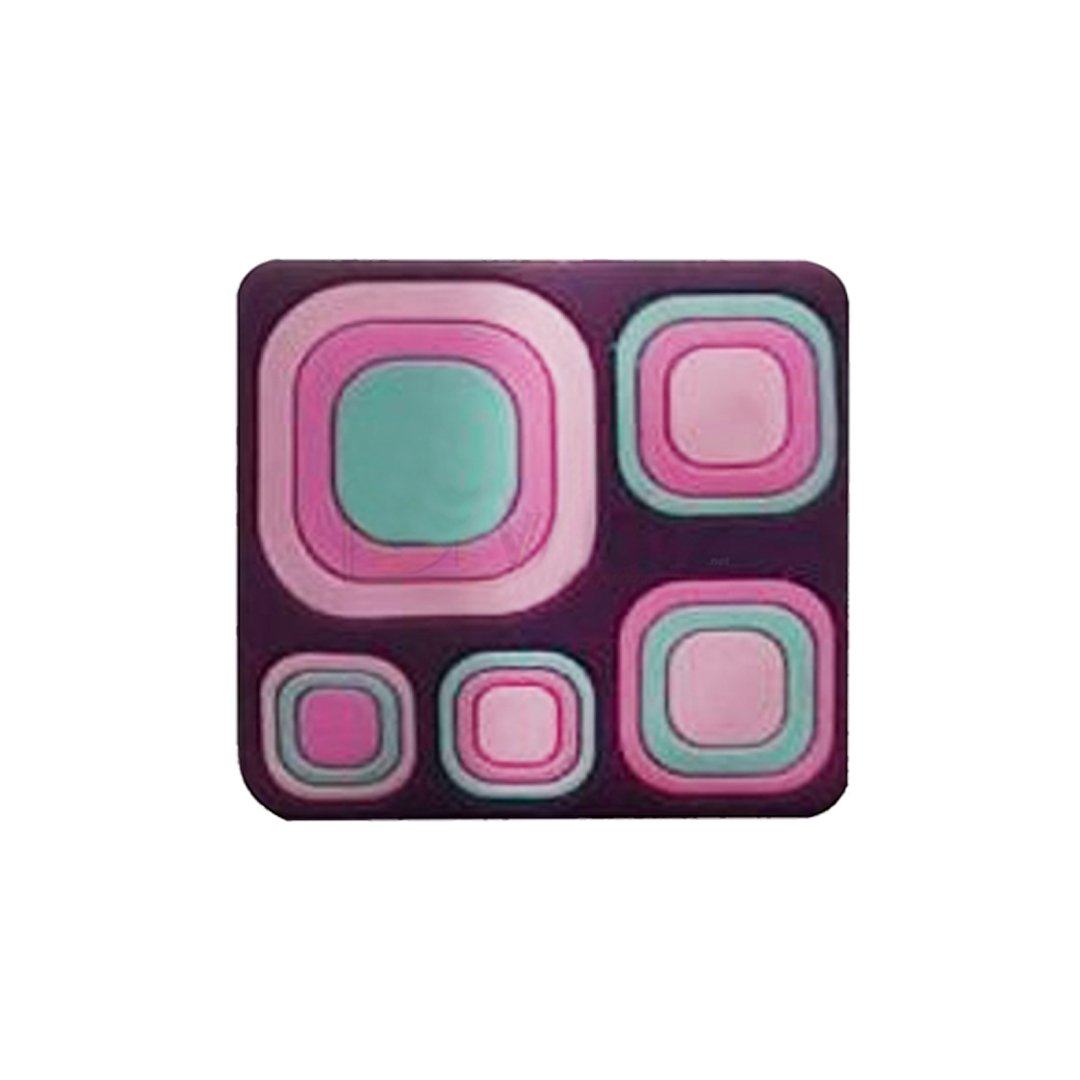 Desenli Çocuk Odası Mobilya Kulp Kare Mor