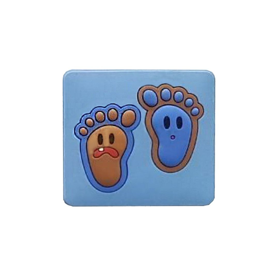 Desenli Çocuk Odası Mobilya Kulp Mavi Ayak