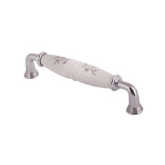 Vetro 4011-312-11 Krom Porselen Mobilya Kulp 96 mm