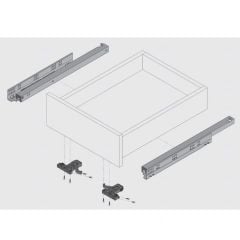 Samet Ultimade Kısmi Açılım Frenli Çekmece Rayı 50 cm