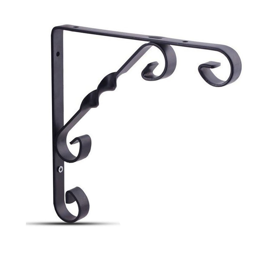 Decormate Burgulu Raf Ayağı Siyah - 20 cm