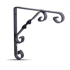 Decormate Burgulu Raf Ayağı Siyah - 20 cm