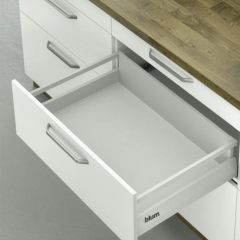 Blum Antaro Gri Çekmece Rayı Tek Bordürlü Yüksek - 40 cm