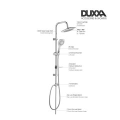 Duxxa Blanc Krom Tepe Duş Seti