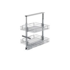 Starax Sepetli Teleskopik Mutfak Kiler 1105 Tel Sepetli / 50 cm - 60 cm - 80 cm Arası / 2 Sepetli