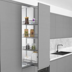 Starax Sepetli Teleskopik Mutfak Kiler 1121 Tel Sepetli / 40 cm - 125 cm - 140 cm Arası / 4 Sepetli