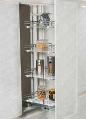 Starax Sepetli Teleskopik Mutfak Kiler 1124 Tel Sepetli / 55 cm - 125 cm - 140 cm Arası / 4 Sepetli