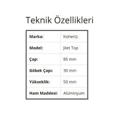 Kohertz No: 47 Alüminyum Top 50 mm Çapında