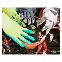 İş Güvenlik Eldivenleri Nitril Beyaz - Sarı 1 Çift